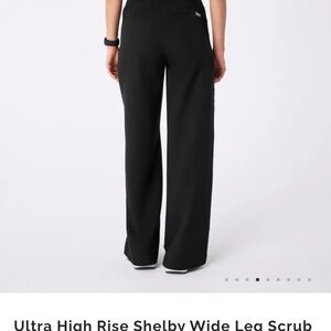 Figs Black Wide Leg Pants